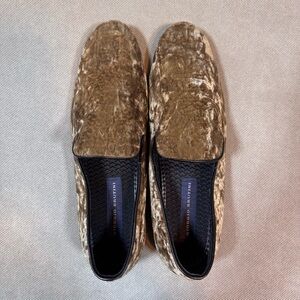 Giorgio Brutini Shoes Mens Size 11 Velvet Snakeskin Pattern Loafers Slip On